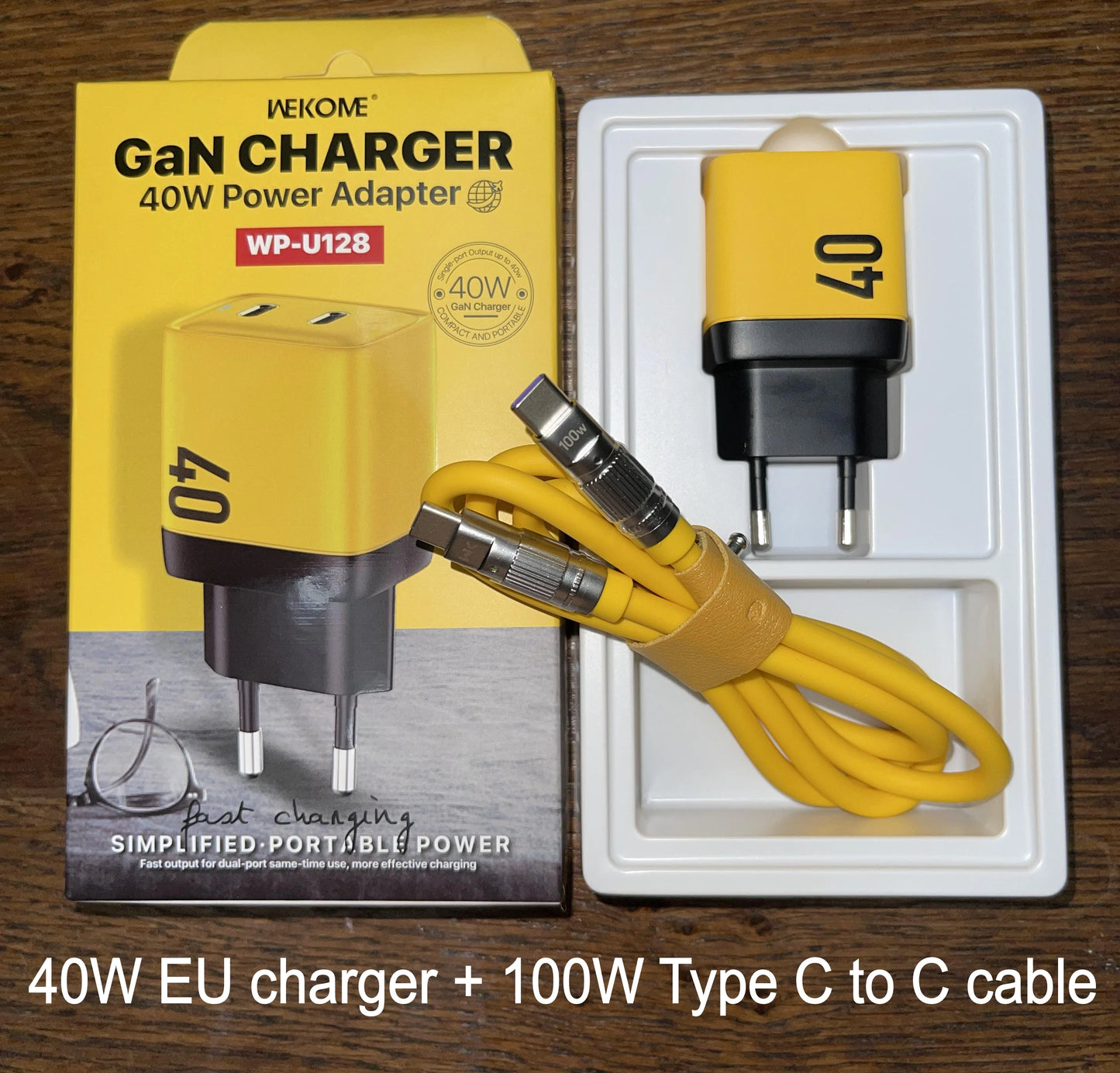 WEKOME USB Type C Charger 40W GaN Portable