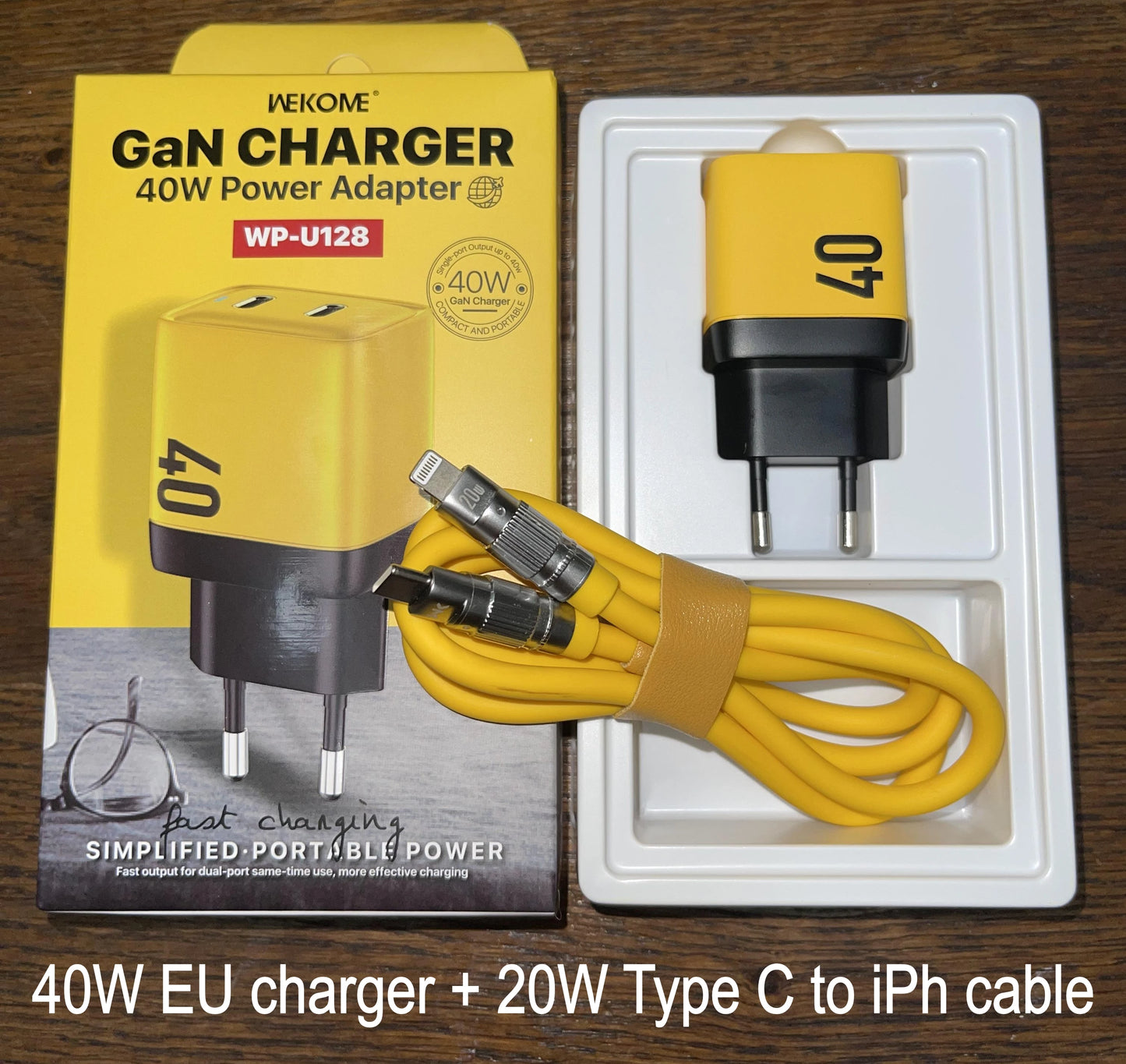 WEKOME USB Type C Charger 40W GaN Portable
