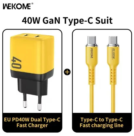 WEKOME USB Type C Charger 40W GaN Portable