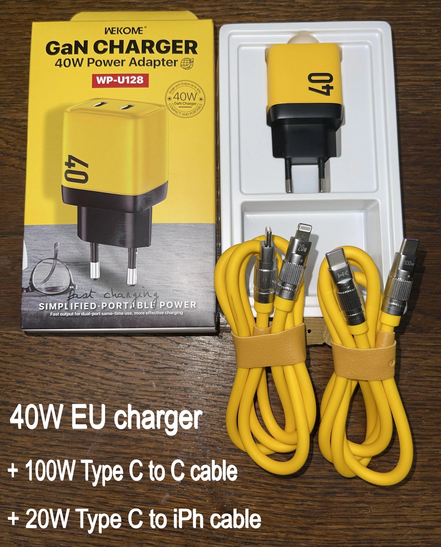 WEKOME USB Type C Charger 40W GaN Portable